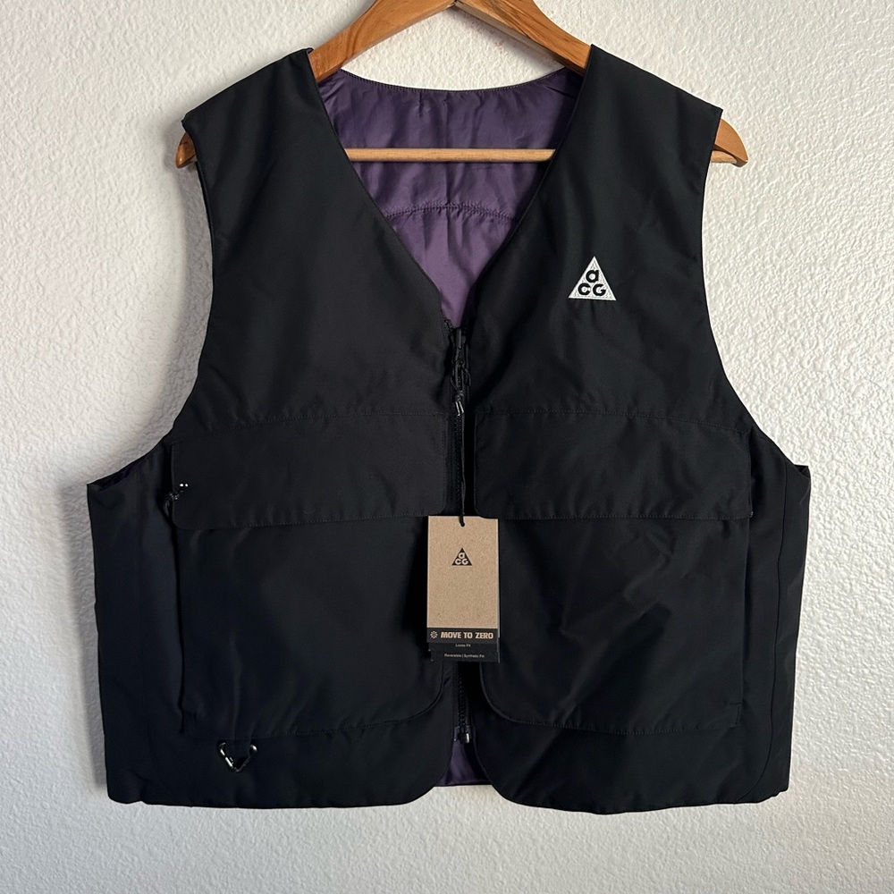 Nike ACG Skull Peak Hiking Athletic Vest Jacket Reversible Running Men’s Sizes